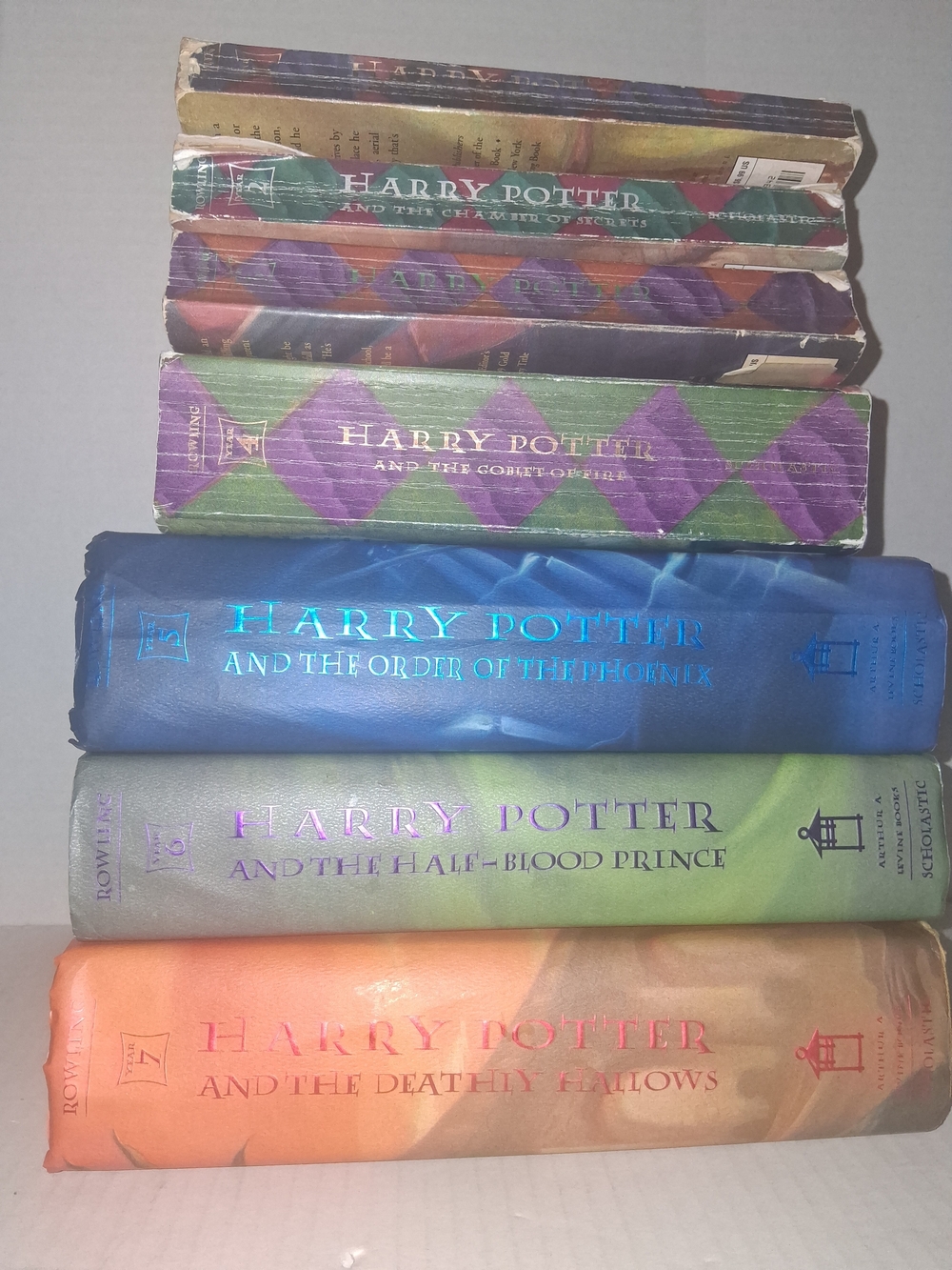 Harry Potter 4 Paper Back And 3 Hard Book Set — Multicolor